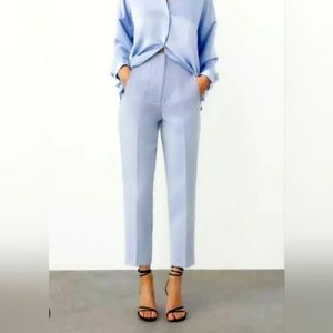 Zara Cropped High Waisted Pant